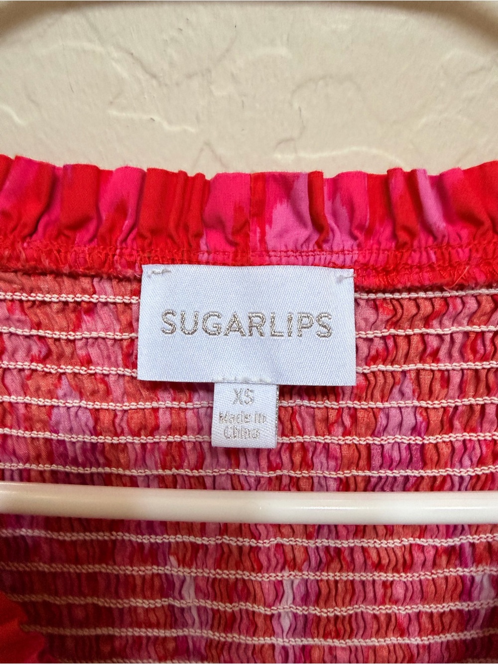Sugarlips Pink and Red V-Neck Tiered Maxi Dress - Picture 4 of 12